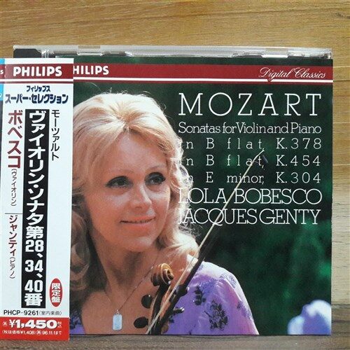 [중고] Lola Bobesco, Jacques Genty – Mozart Violin Sonatas (K.378, K.454,K.304)