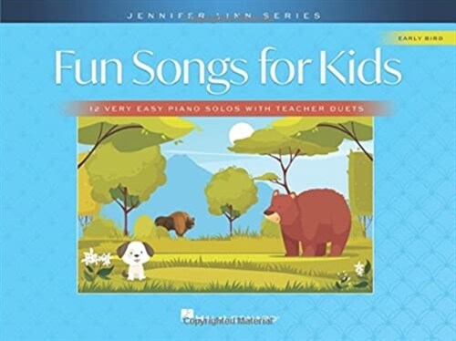 Fun Songs for Kids: 12 Very Easy Piano Solos with Teacher Duets - Jennifer Linn Series (Paperback)