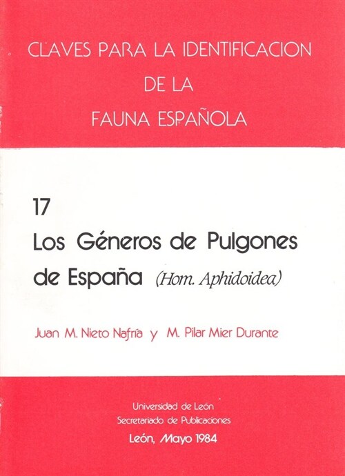 CLAVES PARA LA IDENTIFICACION DE LA FAUNA ESPANOLA. LOS GENE (Book)
