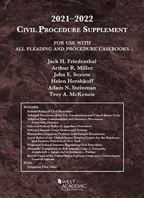 Civil Procedure Supplement, for Use with All Pleading and Procedure Casebooks, 2021-2022 (Paperback)