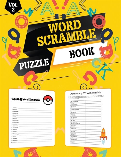 Word Scramble Puzzle Book: Scramble Word Puzzles for Adults and Kids, Word Scrambles, Large Print Word Scramble Books, Vol 2 (Paperback)