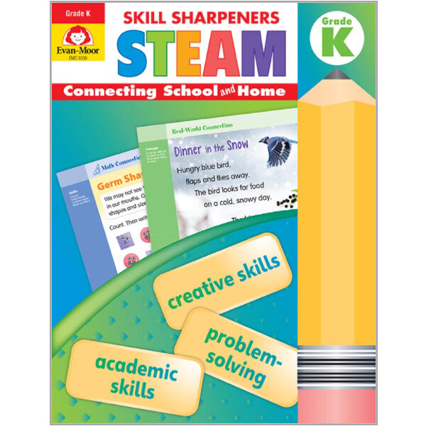 Skill Sharpeners: Steam, Kindergarten Workbook (Paperback, Teacher)