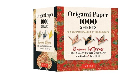 Origami Paper 1,000 Sheets Kimono Patterns 4 (10 CM): Tuttle Origami Paper: High-Quality Double-Sided Origami Sheets Printed with 12 Different Designs (Loose Leaf)