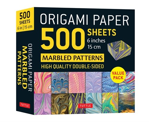 Origami Paper 500 Sheets Marbled Patterns 6 (15 CM): Tuttle Origami Paper: High-Quality Double-Sided Origami Sheets Printed with 12 Different Designs (Loose Leaf)