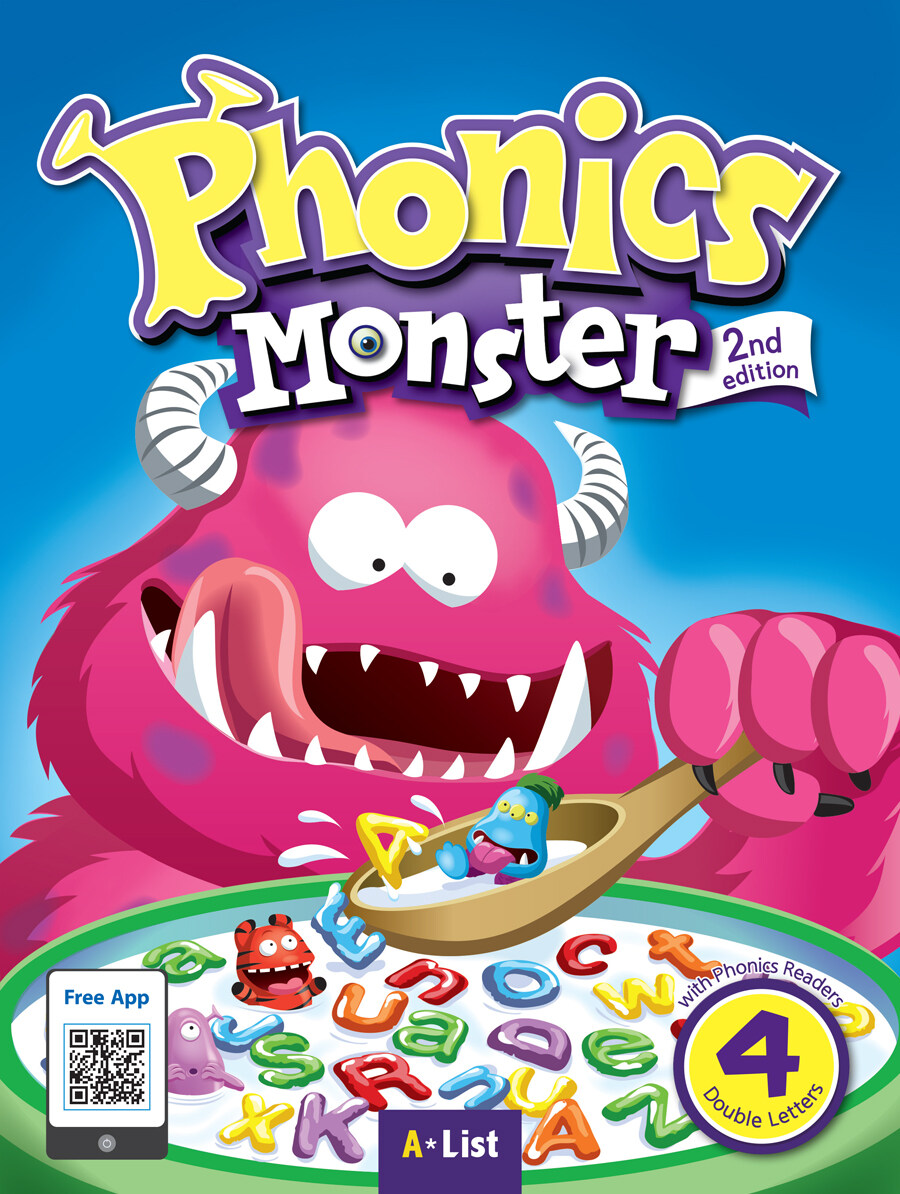 Phonics Monster 4 : Student Book (Phonics Readers + Board Game + App QR, 2nd Edition)