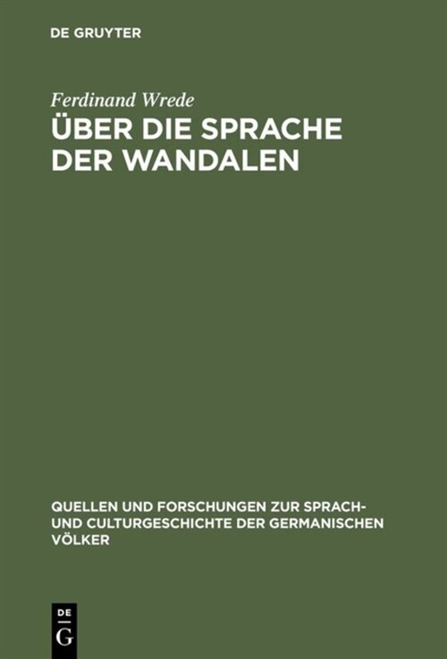 ?er die Sprache der Wandalen (Hardcover, Reprint 2018)