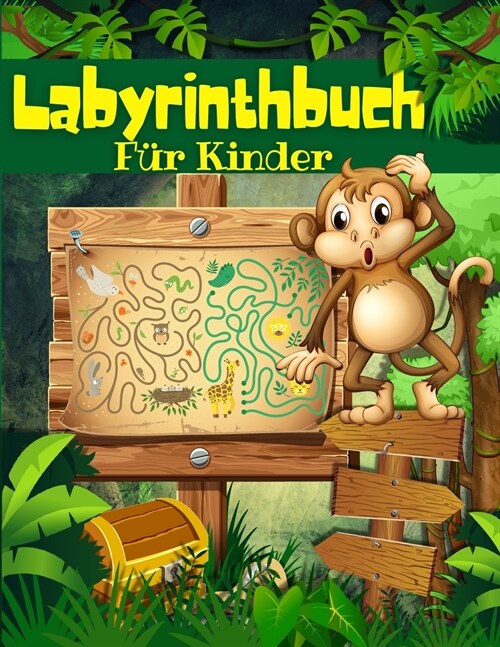 Labyrinth-Buch F? Kinder, Jungen Und M?chen: Mazen F? Kinder Im Alter Von 4-8 Jahren: Labyrinth-Aktivit?sbuch F? Kinder Mit Spannenden Labyrinth- (Paperback)
