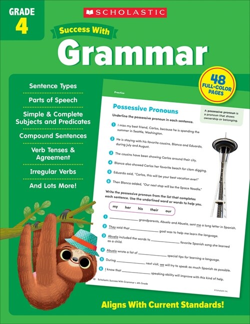Scholastic Success with Grammar Grade 4 Workbook (Paperback)
