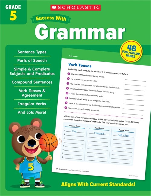 Scholastic Success with Grammar Grade 5 Workbook (Paperback)