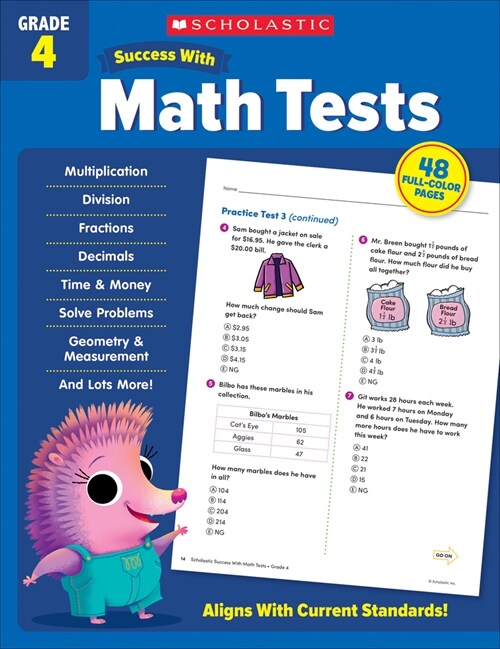 Scholastic Success with Math Tests Grade 4 Workbook (Paperback)