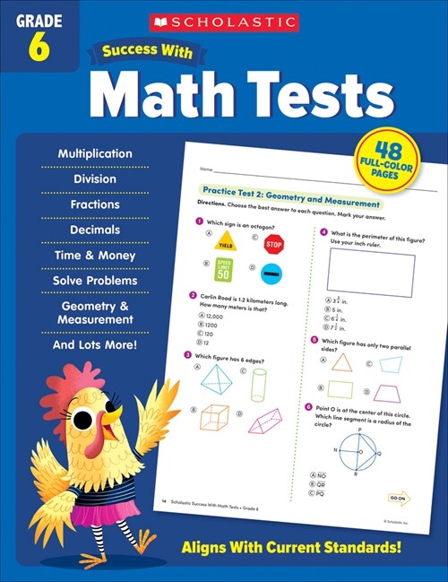 Scholastic Success with Math Tests Grade 6 Workbook (Paperback)