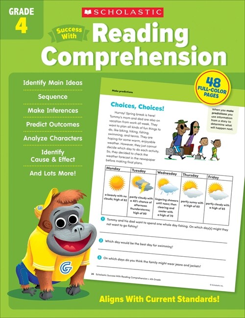 Scholastic Success with Reading Comprehension Grade 4 Workbook (Paperback)