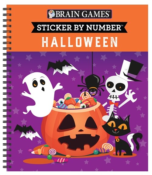 Brain Games - Sticker by Number: Halloween: Volume 1 (Spiral)