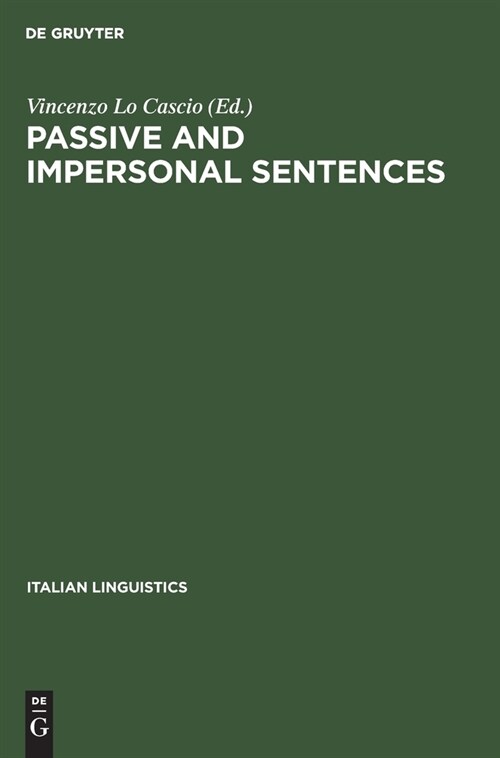 Passive and Impersonal Sentences: PDR Il-B, Vol. 1 (Hardcover, Reprint 2021)