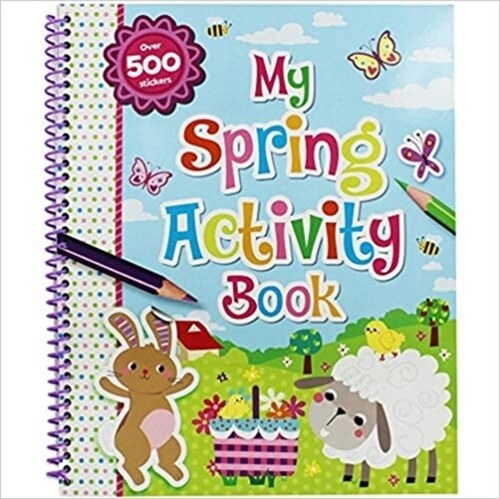 Spring Activity and Colouring Book (Spiral Bound)