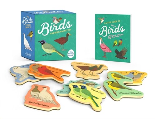 Birds: A Wooden Magnet Set [With Poster and Magnet(s)] (Paperback)