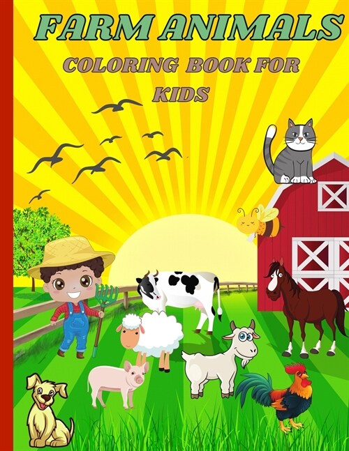 Farm Animals: Coloring Book for Kids (Paperback)