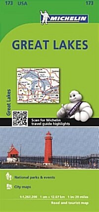 Michelin Great Lakes Map (Folded)