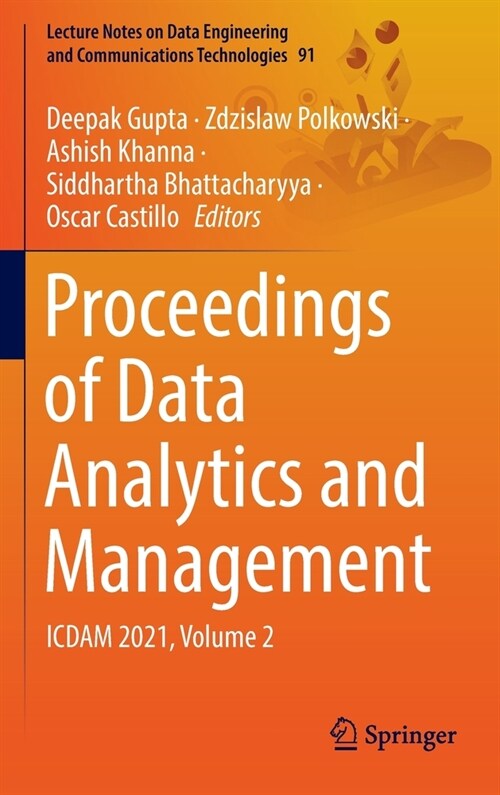 Proceedings of Data Analytics and Management: Icdam 2021, Volume 2 (Hardcover, 2022)