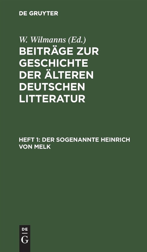Der sogenannte Heinrich von Melk (Hardcover, Reprint 2021)