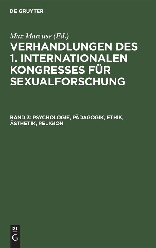 Psychologie, P?agogik, Ethik, 훥thetik, Religion (Hardcover, Reprint 2021)