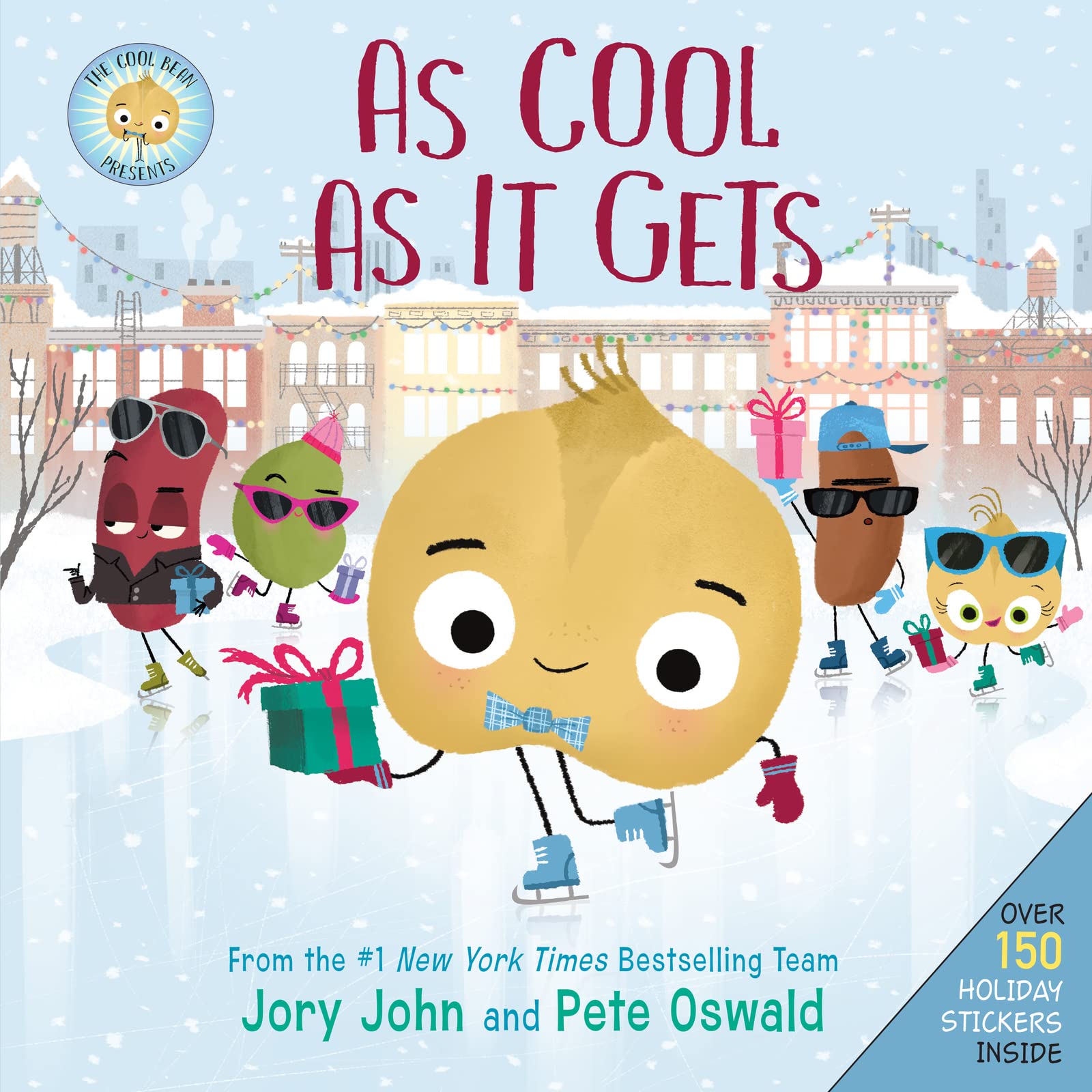 The Cool Bean Presents: As Cool as It Gets: Over 150 Stickers Inside! a Christmas Holiday Book for Kids (Hardcover)