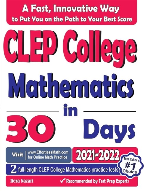 CLEP College Mathematics in 30 Days: The Most Effective CLEP College Mathematics Crash Course (Paperback)