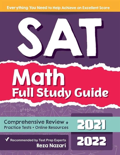 SAT Math Full Study Guide: Comprehensive Review + Practice Tests + Online Resources (Paperback)