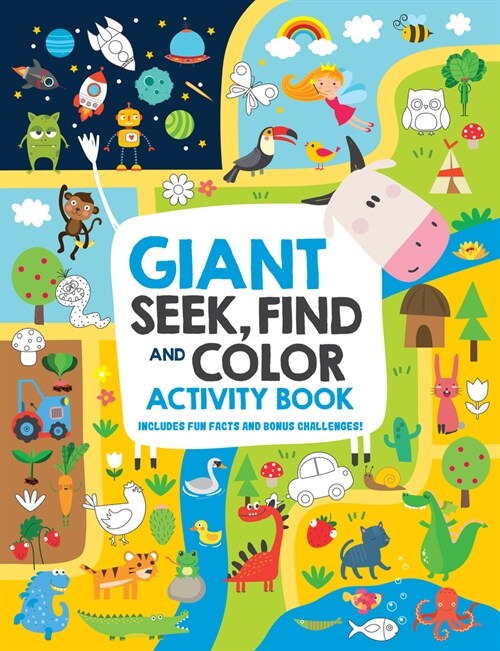 Giant Seek, Find, and Color Activity Book: Includes Fun Facts and Bonus Challenges! (Paperback)