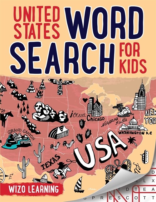 United States Word Search For Kids (Paperback)