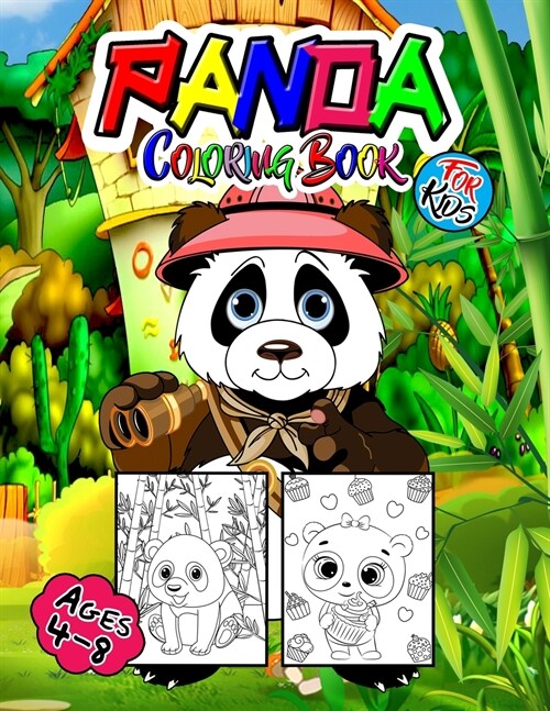 Panda Coloring Book For Kids Ages 4-8: Perfect Panda Activity Book for Boys, Girls and Kids, Wonderful Animals Coloring Book with Pandas for Children (Paperback)