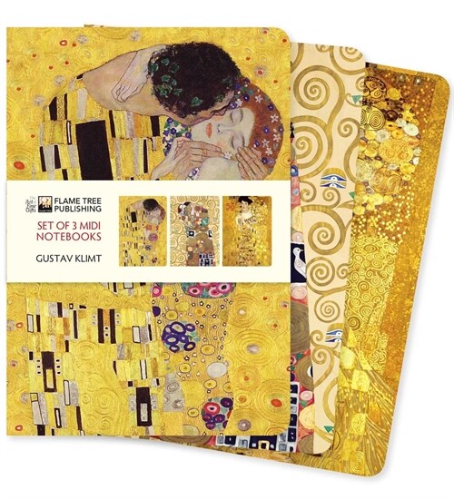 Gustav Klimt Set of 3 Midi Notebooks (Notebook / Blank book)