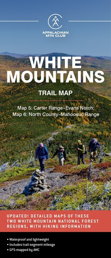 AMC White Mountains Trail Map 5-6: Carter Range-Evans Notch and North Country-Mahoosuc (Folded)