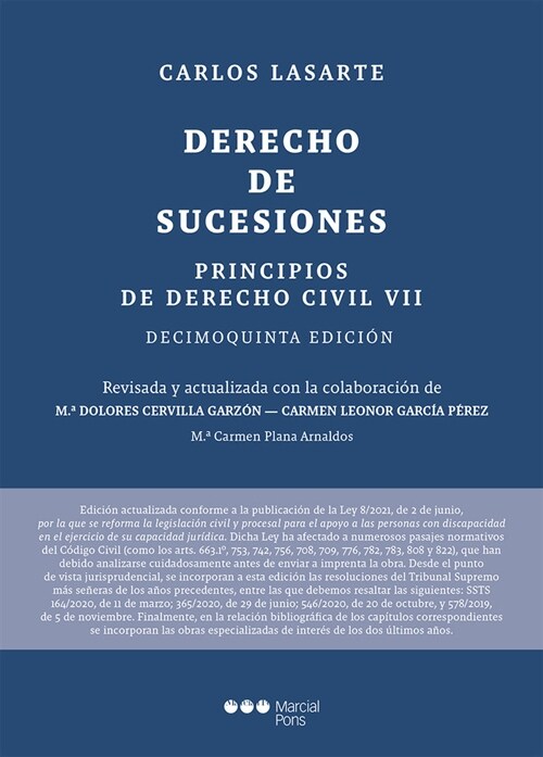 PRINCIPIOS DE DERECHO CIVIL. TOMO VII (15ª ED.) DERECHO DE SUCESIONES (Hardcover)