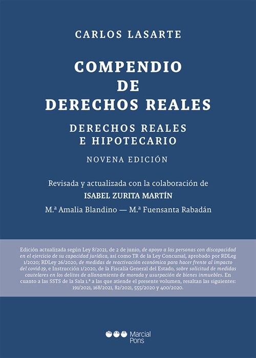 COMPENDIO DE DERECHOS REALES. DERECHOS REALES E HIPOTECARIO (9ª ED.) (Hardcover)