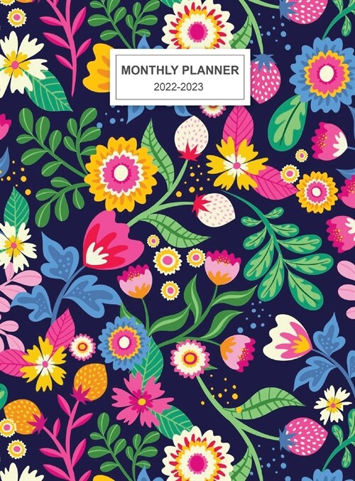 2022-2023 Monthly Planner: Large Two Year Planner with Floral Cover 24 Months Planner Jan 2022 - Dec 2023 Two Year Planner (Hardcover)