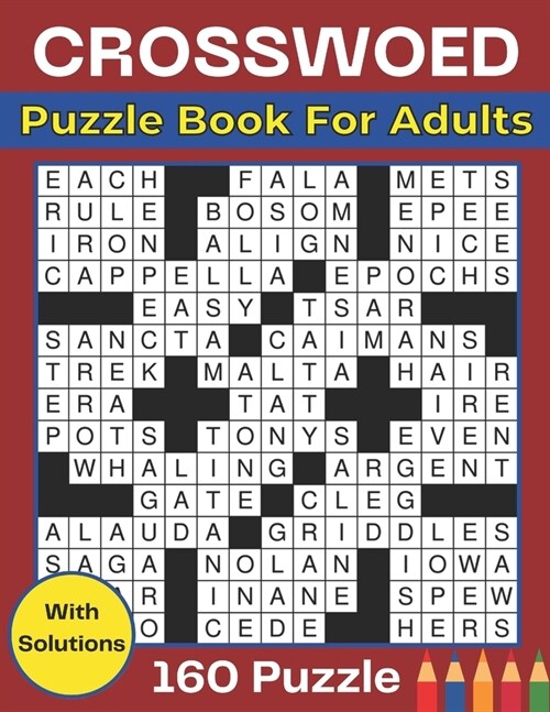 Crossword Puzzle Book For Adults: 160 Easy Large-Print Crosswords Books With Adults and Senior, (Paperback)