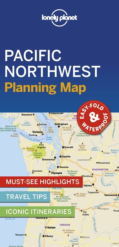 Lonely Planet Pacific Northwest Planning Map 1 (Folded)