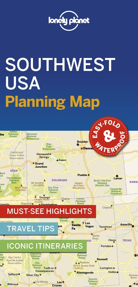 Lonely Planet Southwest USA Planning Map 1 (Folded)