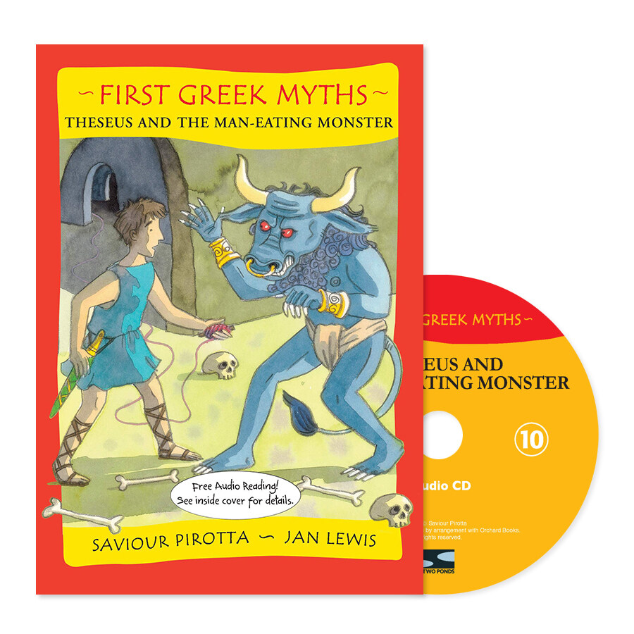 First Greek Myths 10 : Theseus and the Man-Eating (Paperback + CD + QR Audio)