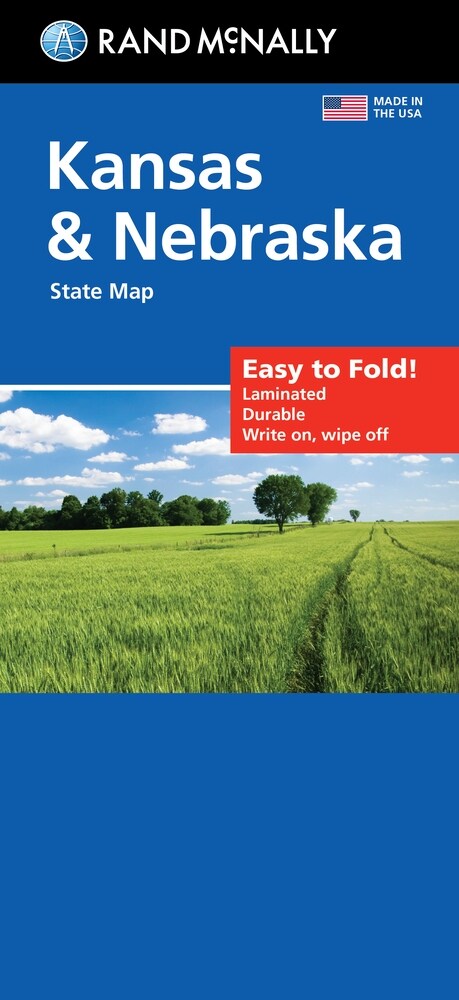 Rand McNally Easy to Fold: Kansas & Nebraska State Laminated Map (Folded)
