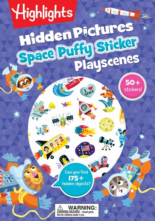 Space Hidden Pictures Puffy Sticker Playscenes (Paperback)