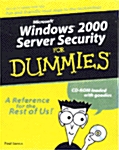 Windows 2000 Server Security for Dummies [With CDROM] (Paperback, 2000)