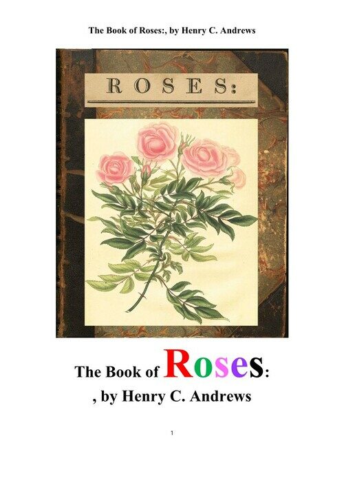 장미꽃, 다양한 컬러 그림들 (The Book of Roses:or a Monograph on The Genus Rosa, by Henry C. Andrews)