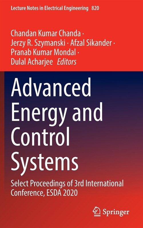 Advanced Energy and Control Systems: Select Proceedings of 3rd International Conference, ESDA 2020 (Hardcover)