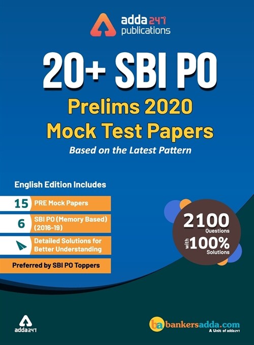 Adda247 SBI PO 2020 Prelims Mocks Papers (English Printed Edition) (Paperback)