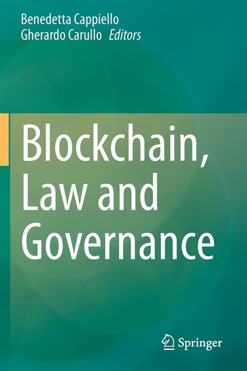 Blockchain, Law and Governance (Paperback)