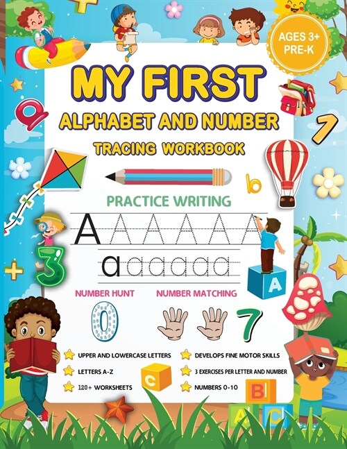 My First Alphabet and Number Tracing Workbook: A Beginners Workbook to Practice Tracing Letters & Numbers, and More! (Paperback)