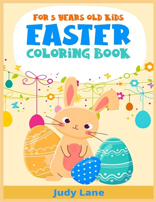 Easter Coloring Book For 5 Years Old Kids (Paperback)