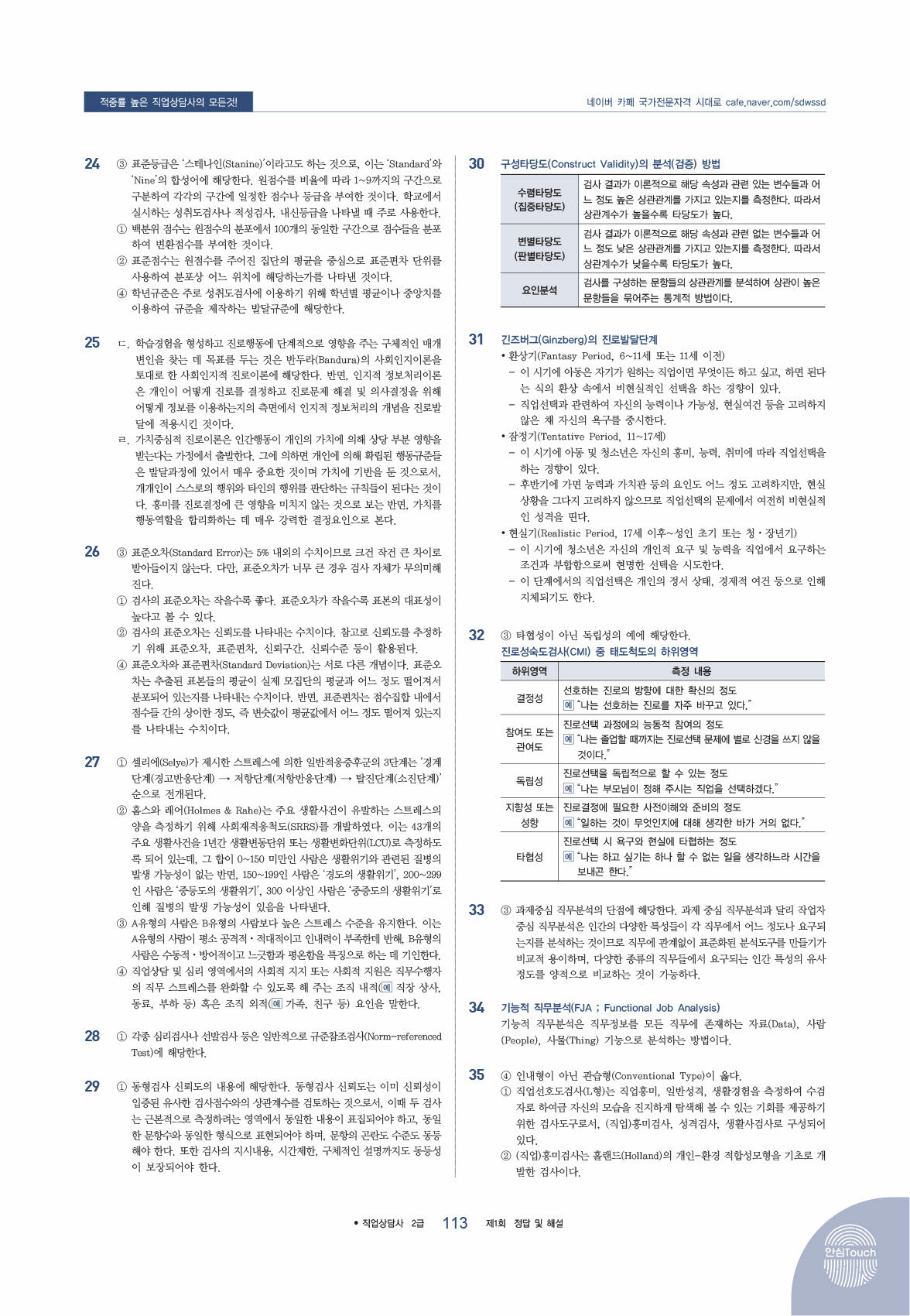 알라딘 미리보기 2022 시대에듀 직업상담사 2급 1차 필기 최종모의고사 무료강의기출 8091